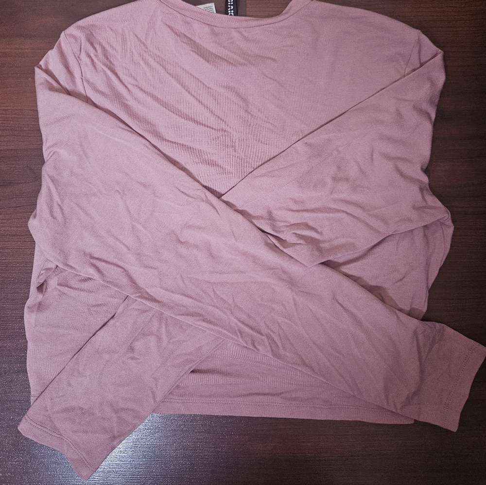 NWOT H&M Divided Coral Crop Top Size LG - Picture 2 of 4